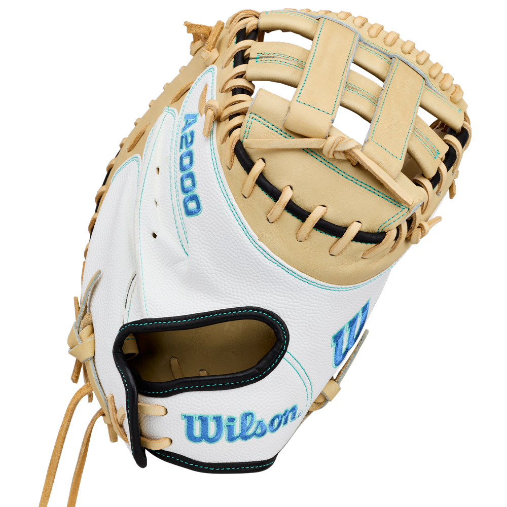 Wilson 2027 A2000 FPCM23SS 34 inch Fastpitch Catchers Mitt in WBG07301RT34 - back view