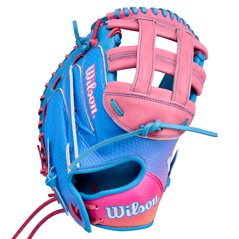 Wilson A1000 Leadoff Softball Gloves and Mitts in Momentum - 33" - back view