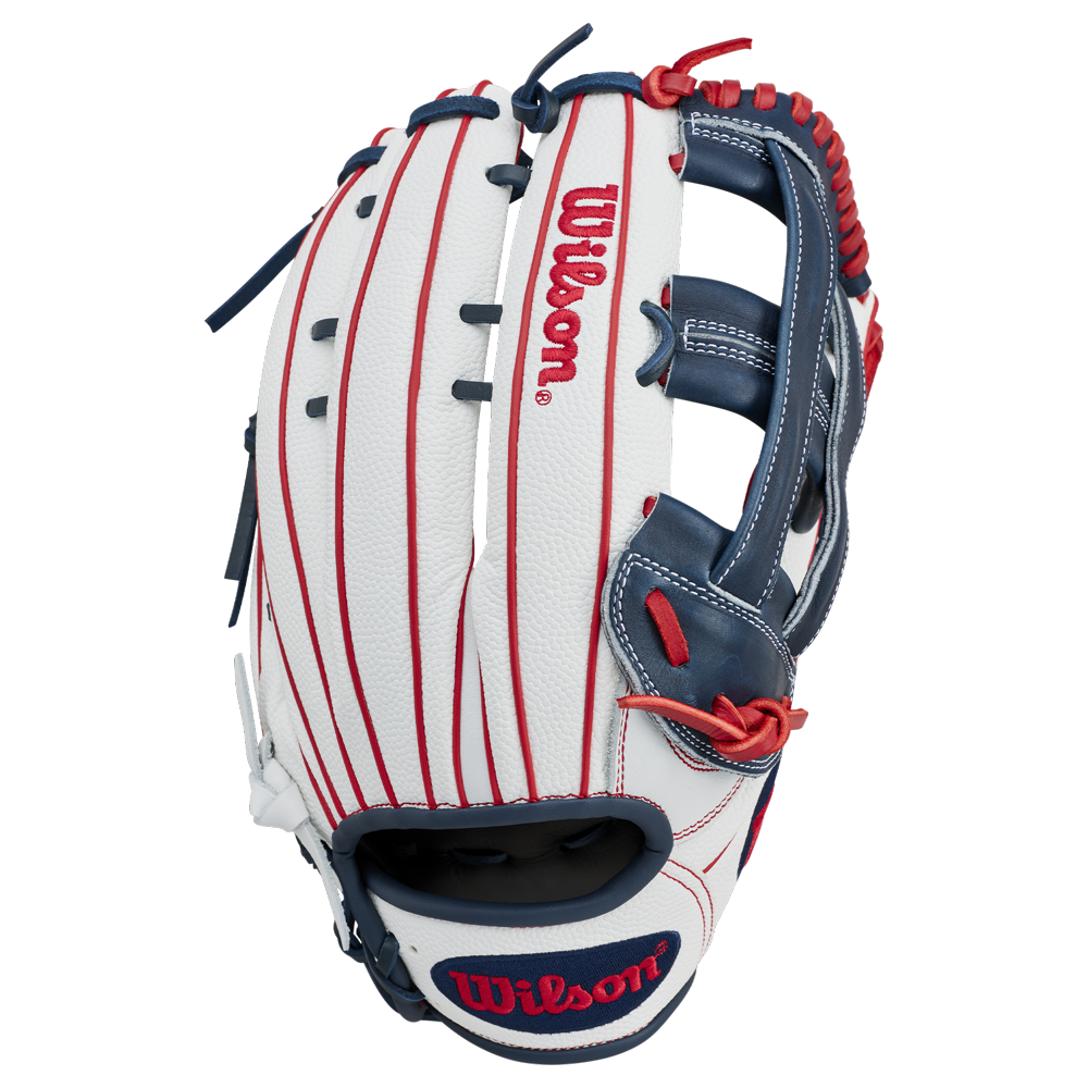Wilson A1000 Leadoff Softball Gloves and Mitts in Rocket - 13" - back view
