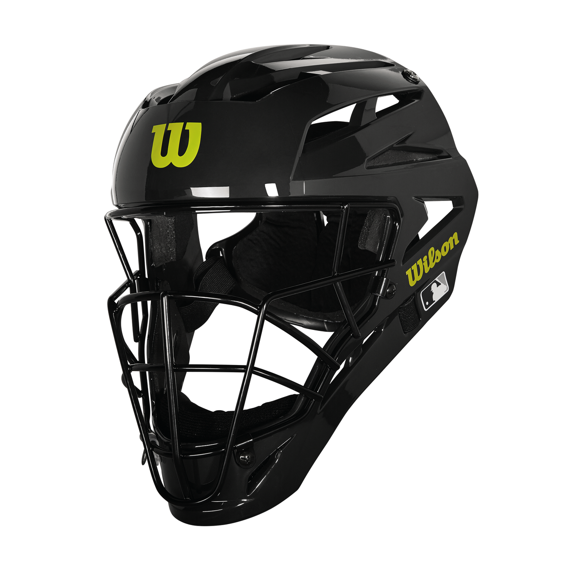 Wilson Pro Stock Steel Umpire Helmet WTA5801BL in Black, side view