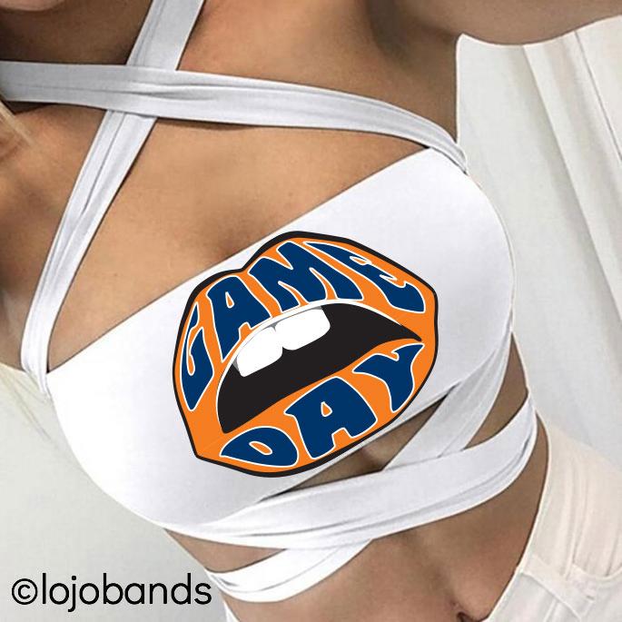 Navy & Orange Game Day White Multiway Bandeau