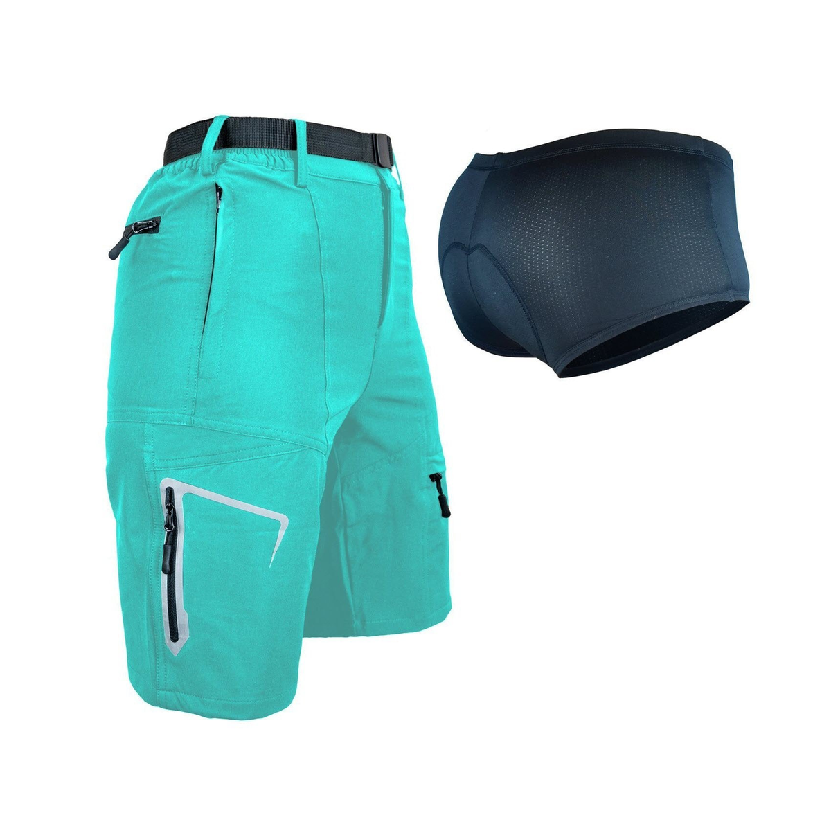 Women’s Grinder MTB Mountain Bike Shorts – Loose Fit with Zip-Secured Pockets and Quick-Dry Comfort - D239, D240, D241, D242, D243 - Great Call Athletics