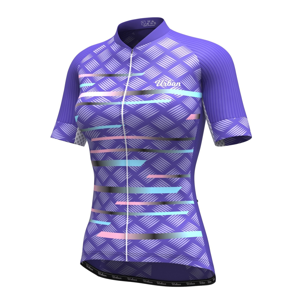 Women's Pro Series Purple Cycling Short Sleeve Jerseys / Bib Shorts - D207, D208, D209, D210, D211, D212 - Great Call Athletics