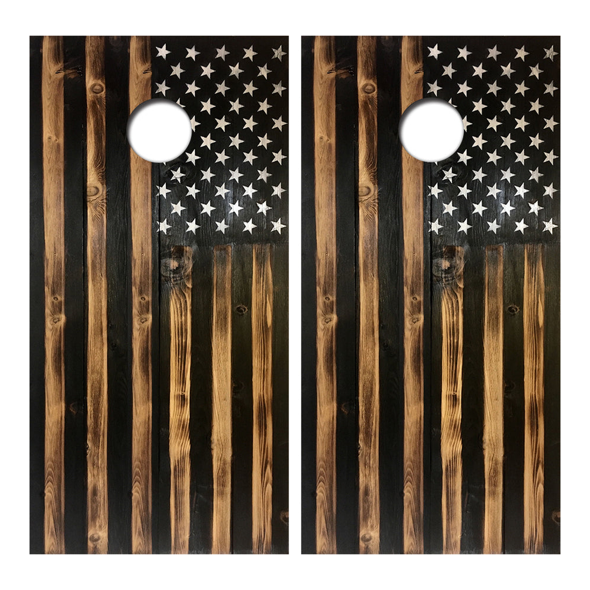 Wood American Flag Cornhole Design - Corn2143 - Great Call Athletics