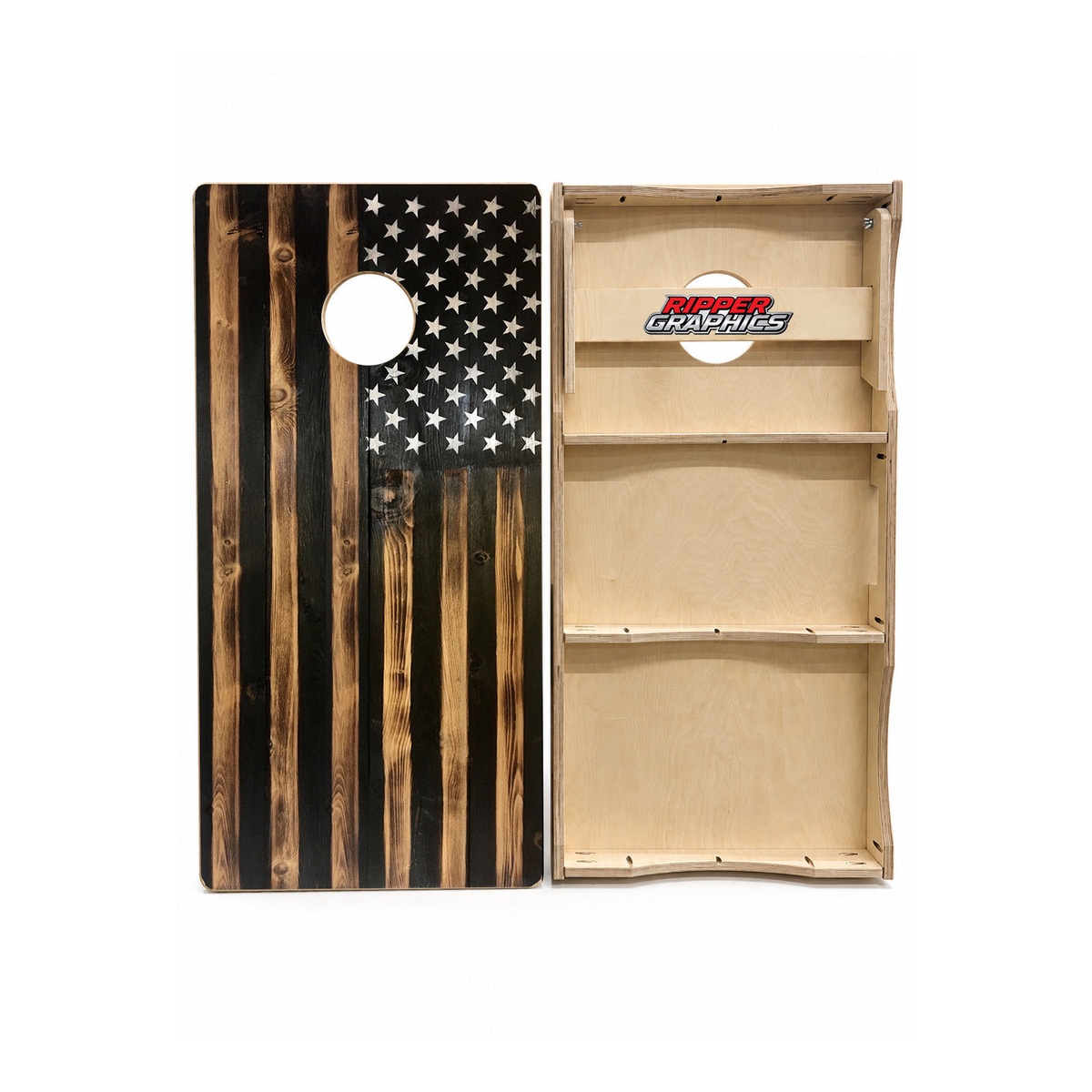 Wood American Flag Cornhole Design - CH2143 - Great Call Athletics