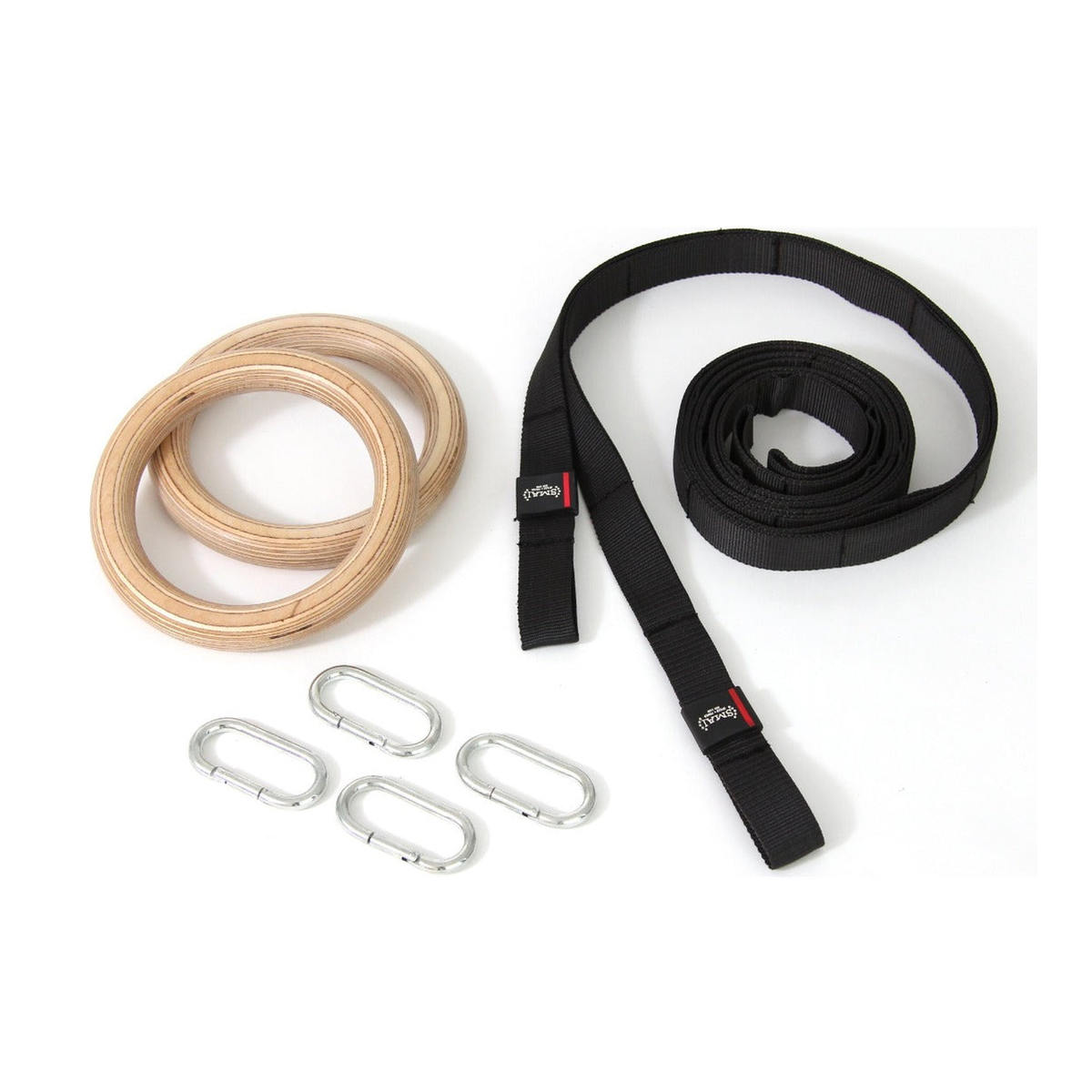 Wooden Gym Rings - Easy Straps - Great Call Athletics