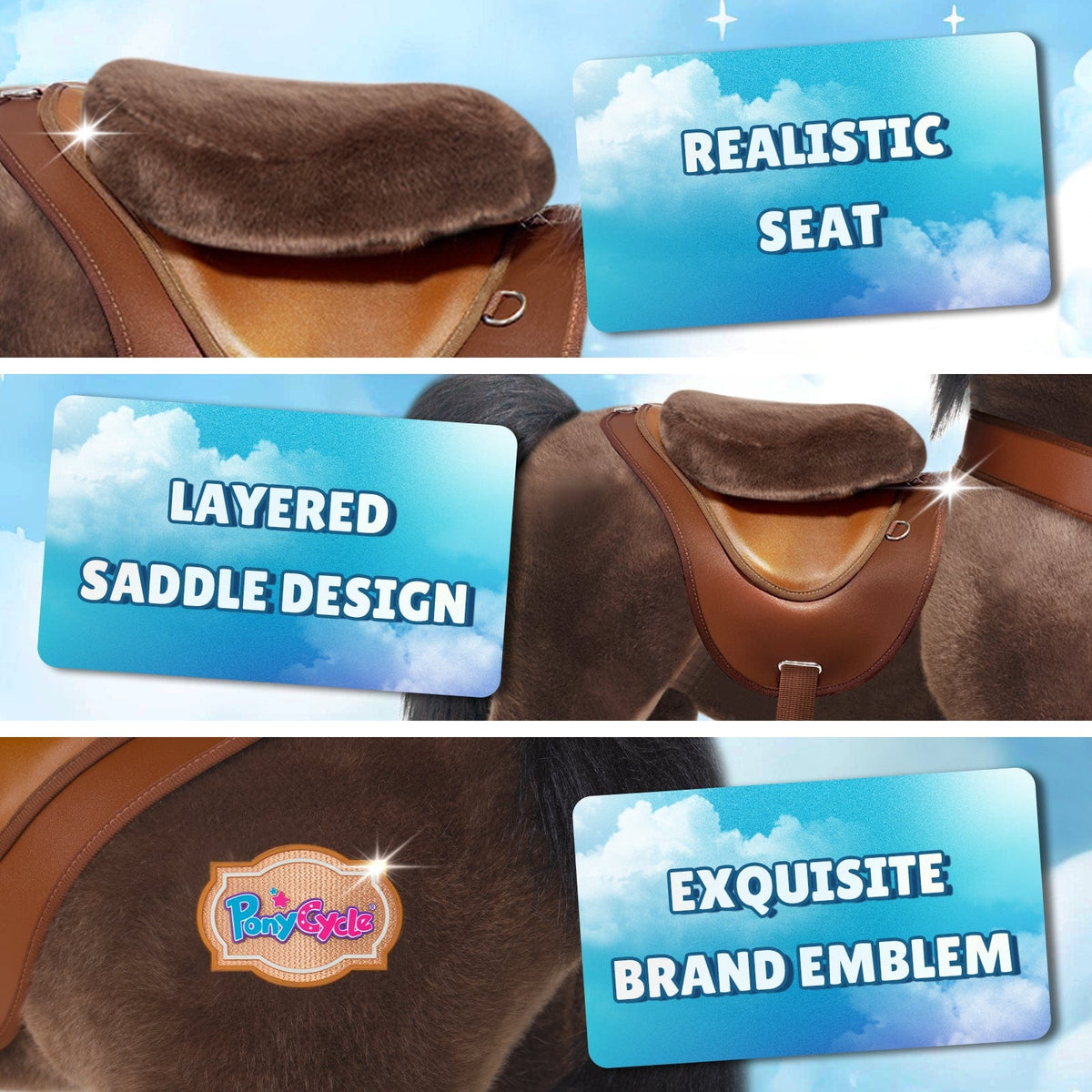 Model Y® Horse Ride-On Toy Age 4, 7, Chocolate Brown - View 7