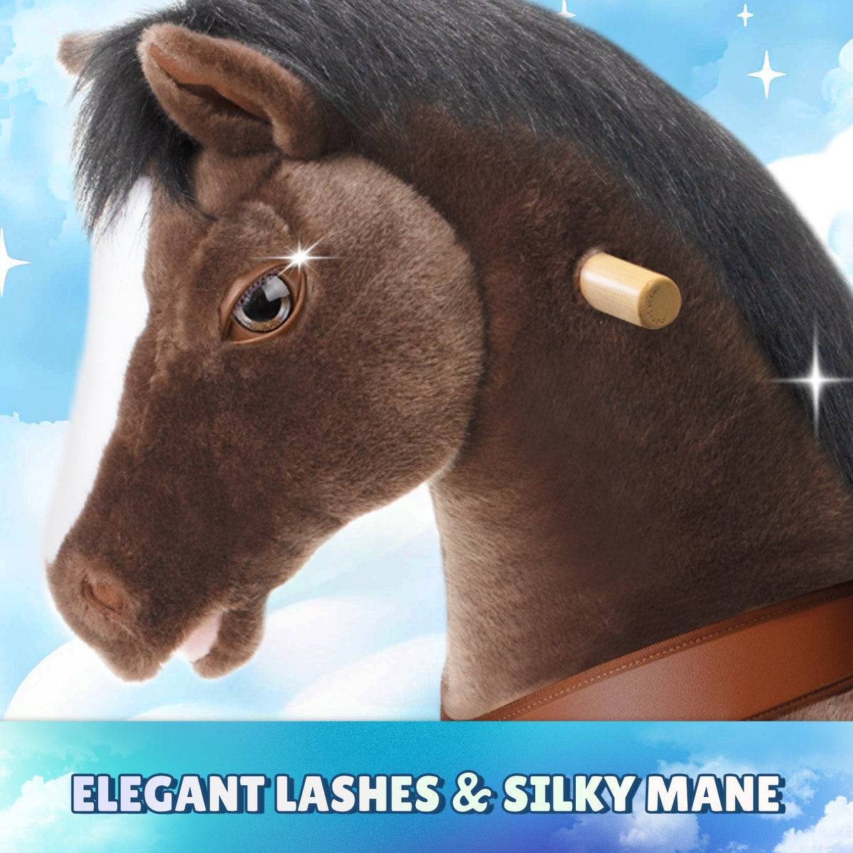 Model Y® Horse Ride-On Toy Age 4, 7, Chocolate Brown - View 5