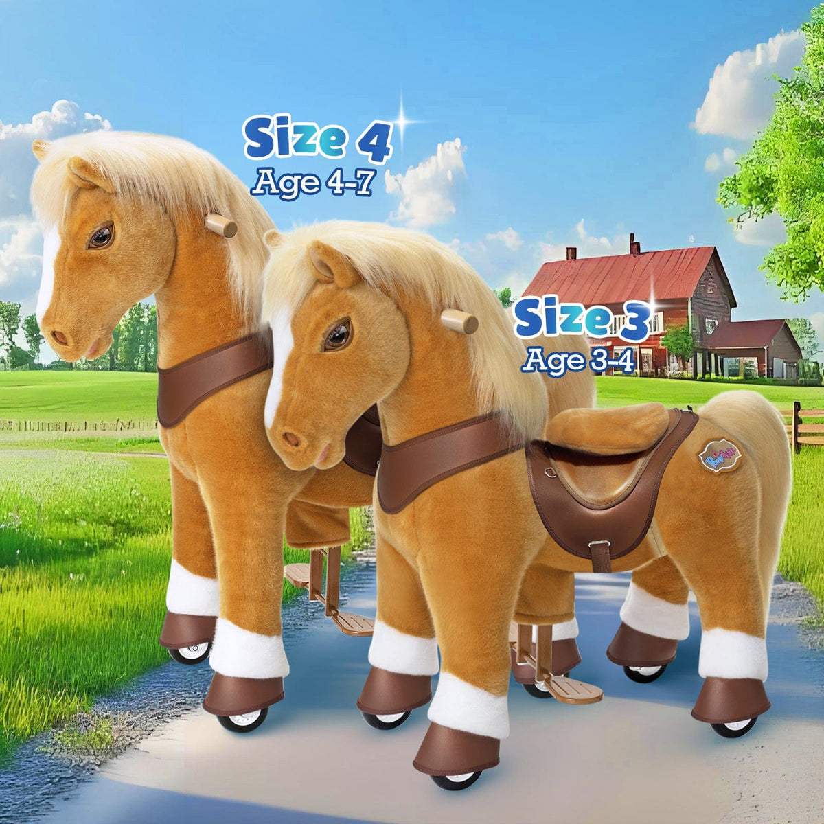 Model Y® Horse Ride-On Toy Age 4, 7, Light Brown - View 9