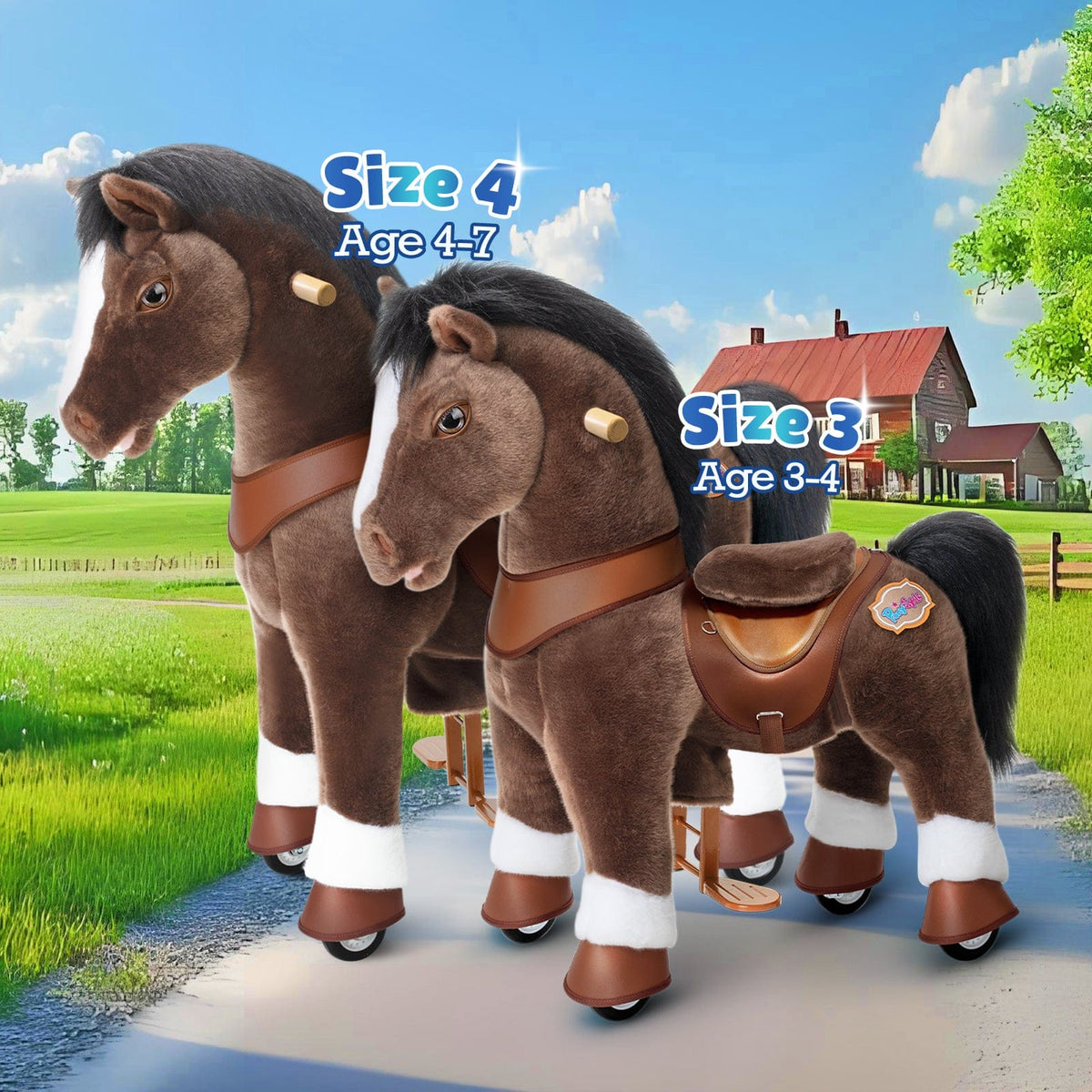 Model Y® Horse Ride-On Toy Age 4, 7, Chocolate Brown - View 9