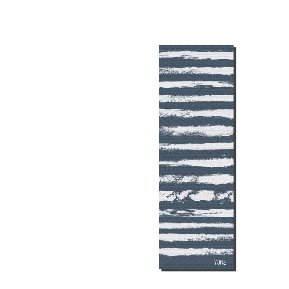 Yoga Mat | 6mm Thick | Blue Striped | Non-Slip | Eco Friendly | Yune Yoga | Fir product photo