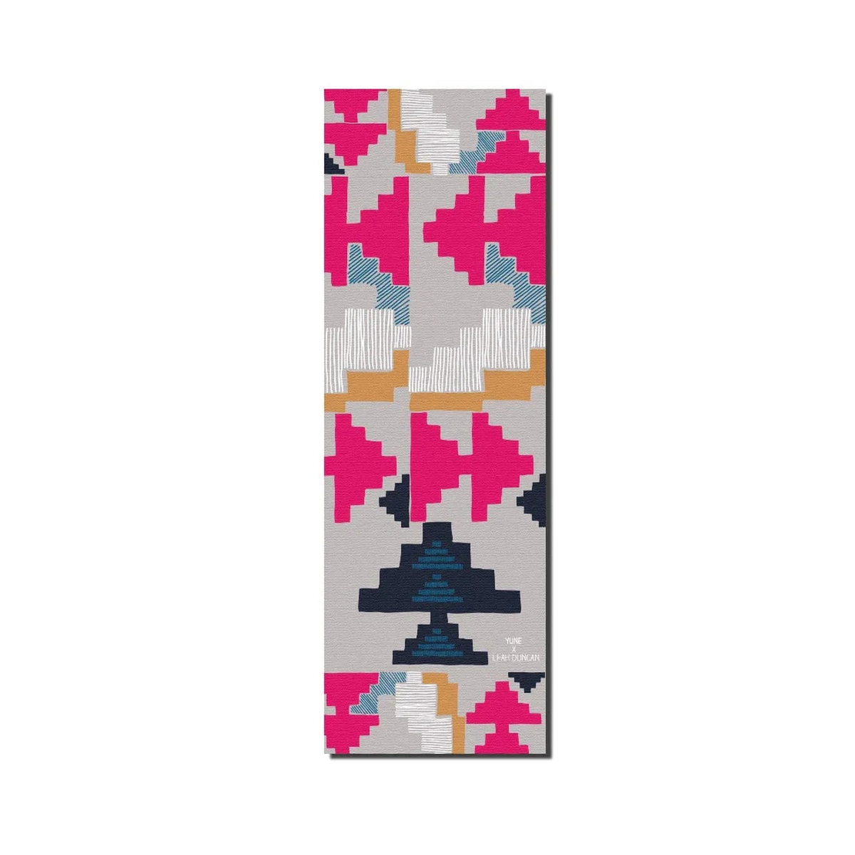 Yoga Mat | 6mm Thick | Pink| Non-Slip | Eco Friendly | Yune Yoga | Leah Duncan Geo product photo