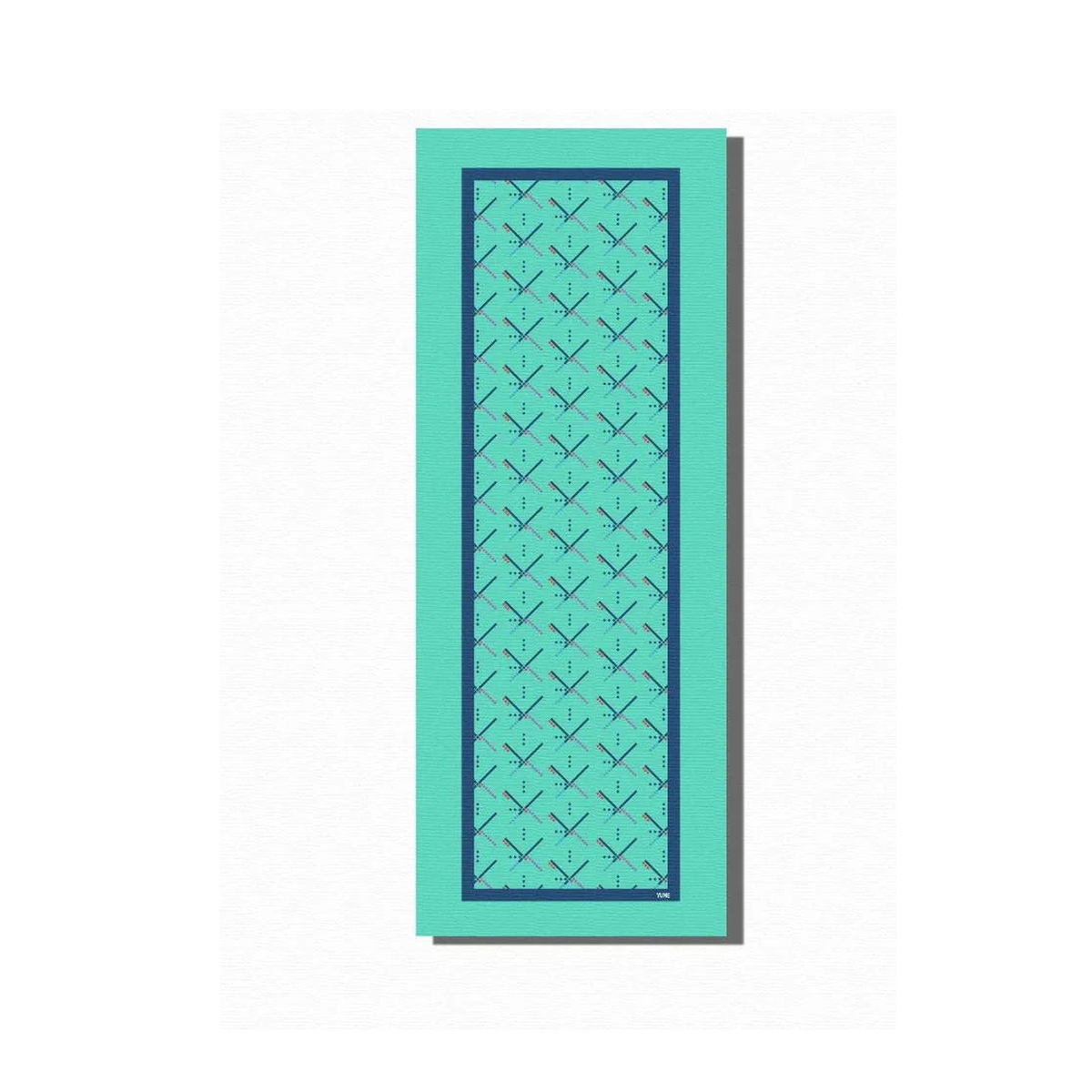 Yoga Mat, 6mm Thick, Turquoise, Non-Slip, Eco Friendly, Yune Yoga, PDX Carpet product photo