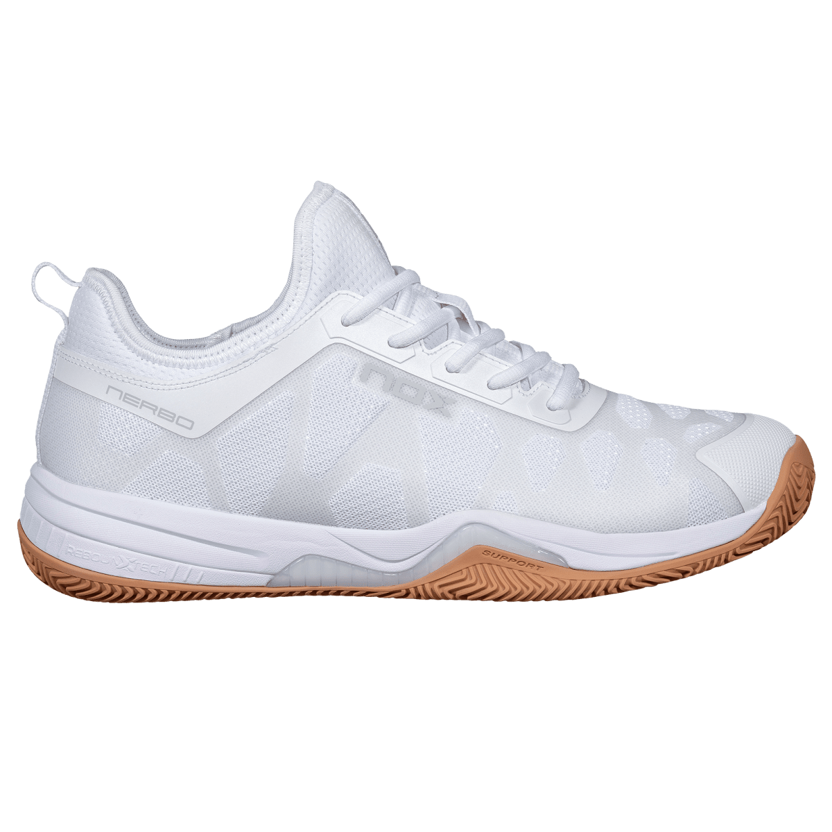 NOX NERBO Padel Shoes, White - Side View