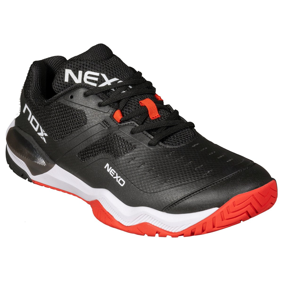 NOX LUX NEXO 1 Pickleball Shoes, Black/Lava Red - Alternate View 1