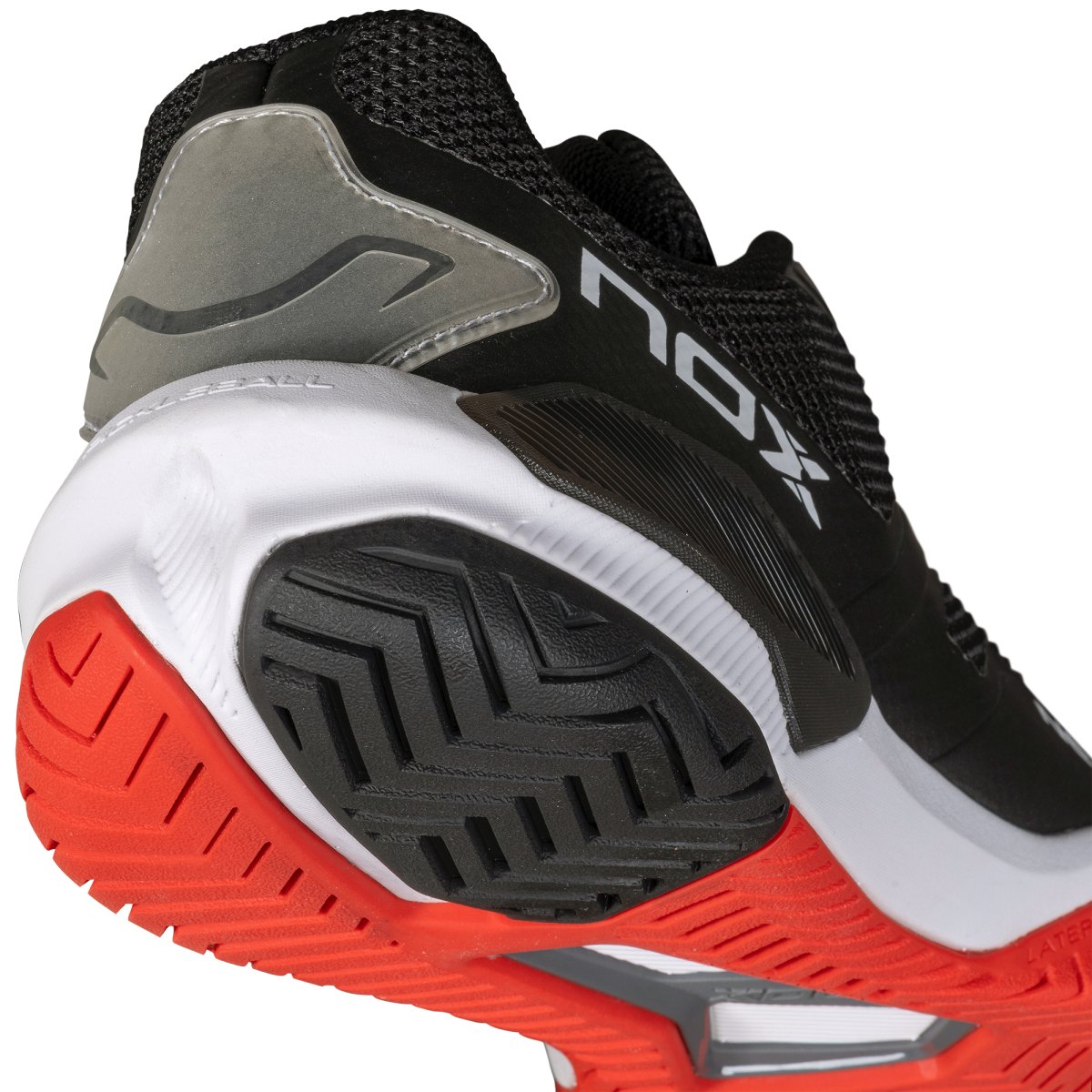 NOX LUX NEXO 1 Pickleball Shoes, Black/Lava Red - Alternate View 4