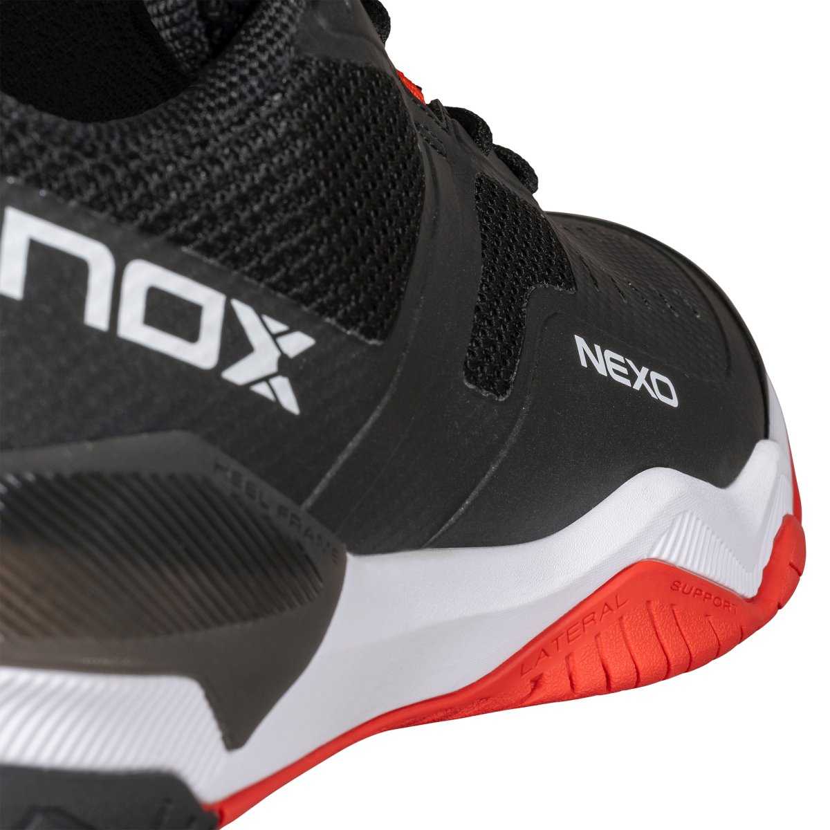 NOX LUX NEXO 1 Pickleball Shoes, Black/Lava Red - Alternate View 7