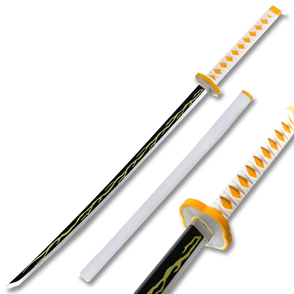Zenitsu Agatsuma Nichirin Katana Sword & Scabbard – Demon Slayer Collectible