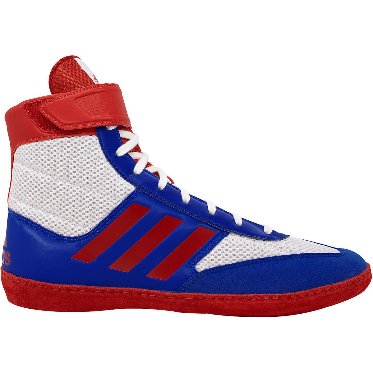 Adidas | GZ8448 | Combat Speed 5 | White/Royal/Red Wrestling Shoes