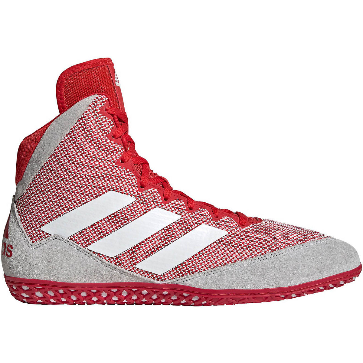 Adidas | FZ5382 | Asistente de tapete 5 | Zapatos de lucha rojos/grises/blancos
