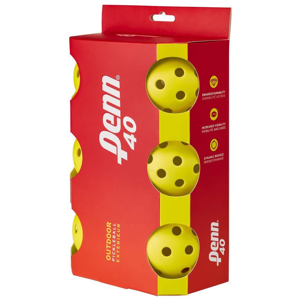 Penn 40 | Yellow Pickleballs | USAPA Approved | Outdoor Ball - Great Call Athletics