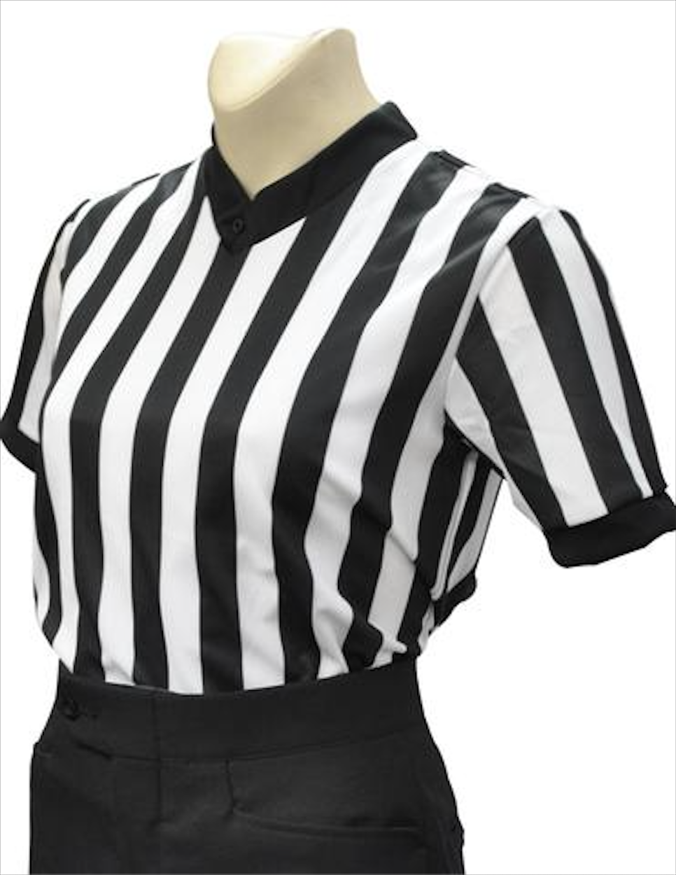 Smitty | BKS-211 | 1" Stripe | Women's | Mesh Basketball Officials V-Neck Shirt