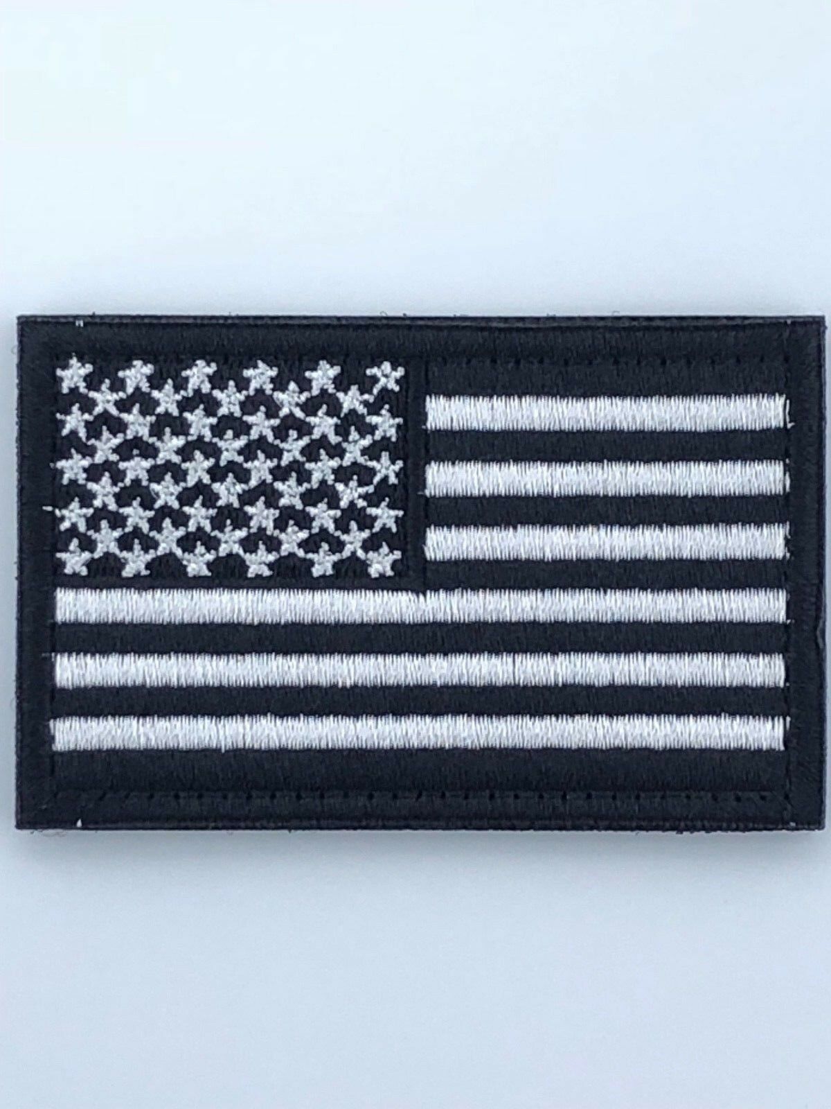 Parche de bandera estadounidense de 2.0 x 3.0 in con gancho y bucle militar táctico | Elección de bandera