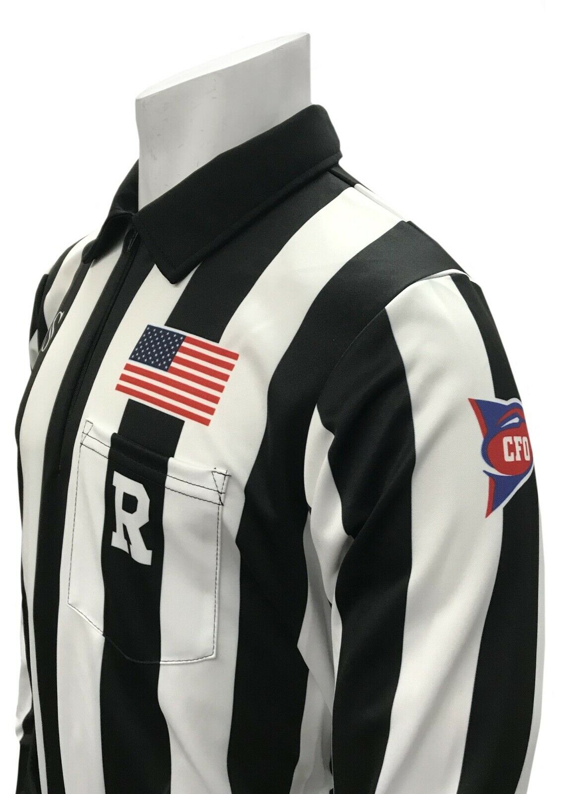 smitty | Estados Unidos116CFO | Camiseta oficial de manga larga de árbitro de fútbol Collegiate CFO