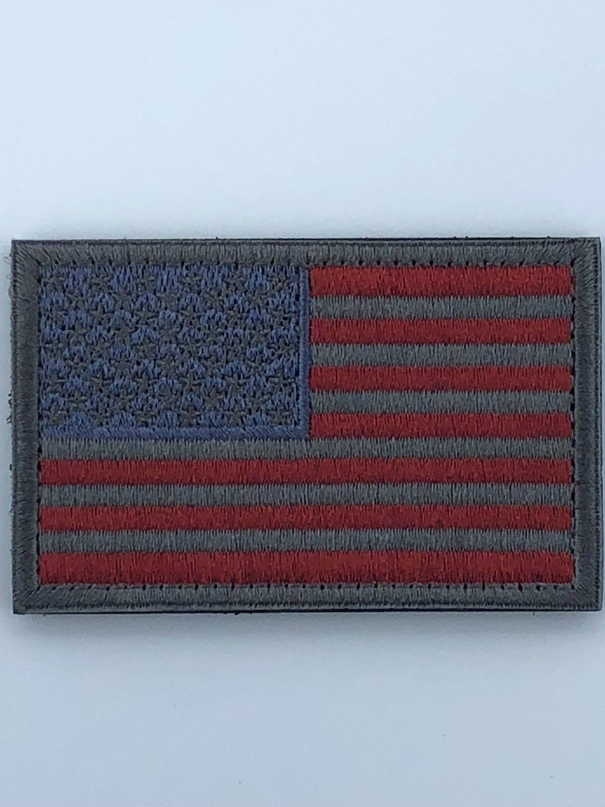 Parche de bandera estadounidense de 2.0 x 3.0 in con gancho y bucle militar táctico | Elección de bandera