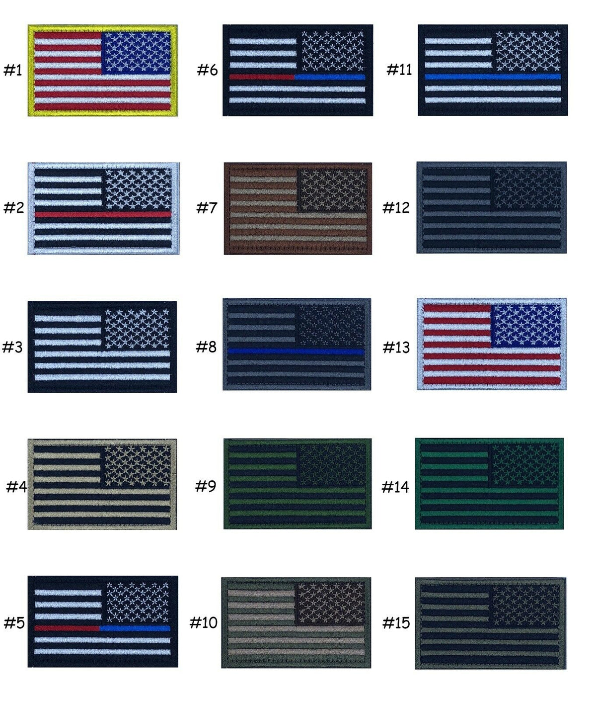 USA American Flag REVERSE Patch 2" x 3" Hook And Loop Military Tactical | Choice of Flag