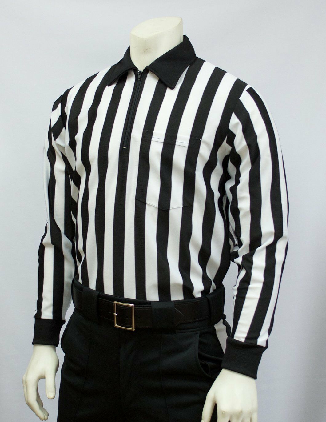 Smitty Referee Long Sleeve Shirt For Lacrosse and Football 1" Stripes