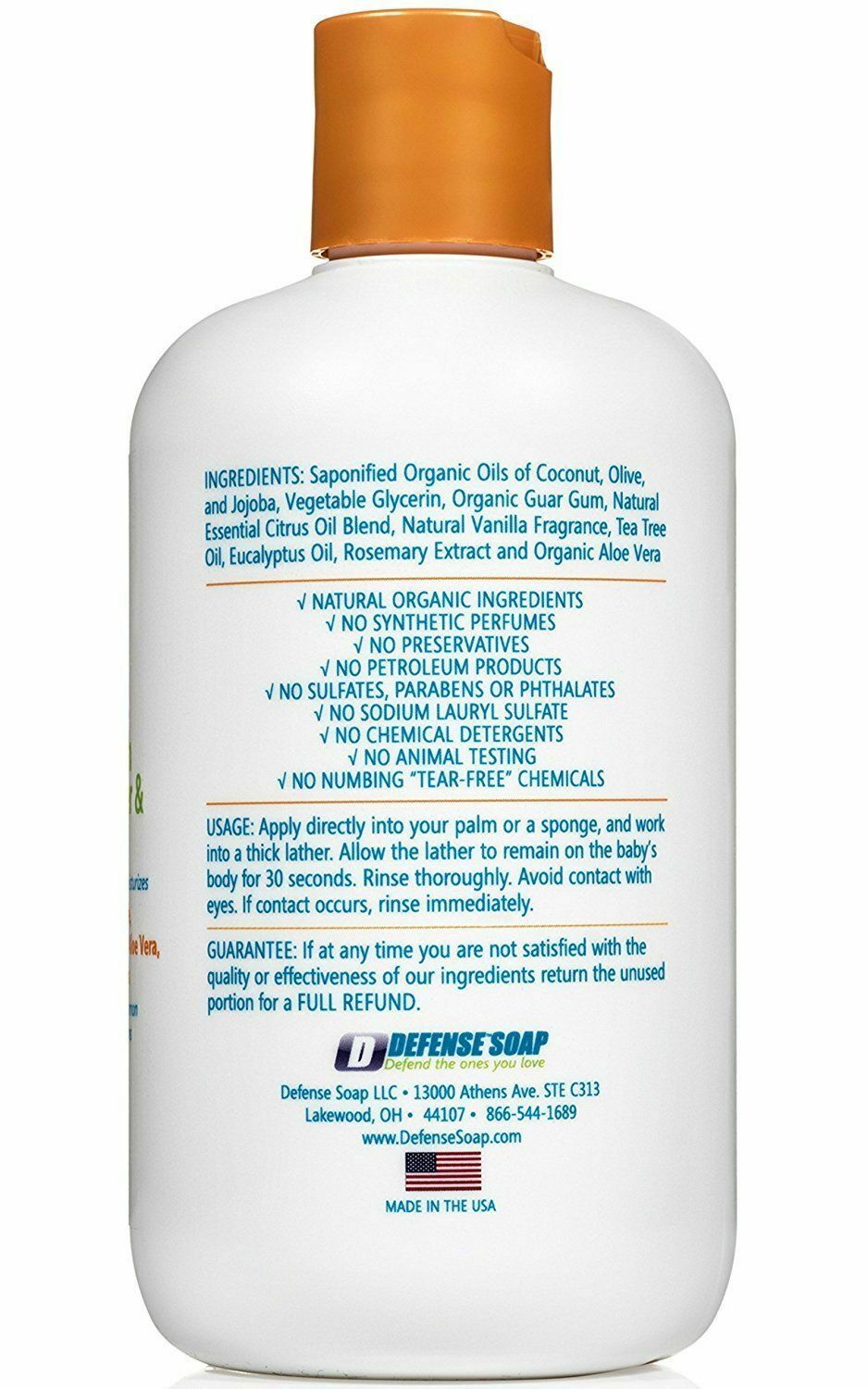 Defense Soap | Baby Body Wash Moisturizer & Shampoo