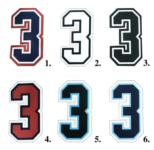 Smitty | 3"  Umpire Numbers | 0-9 | Iron On Or Sew On for Athletic Shirts - Great Call Athletics