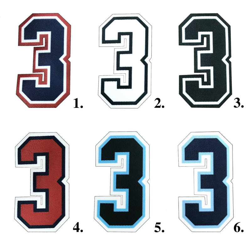 Smitty | 3"  Umpire Numbers | 0-9 | Iron On Or Sew On for Athletic Shirts - Great Call Athletics