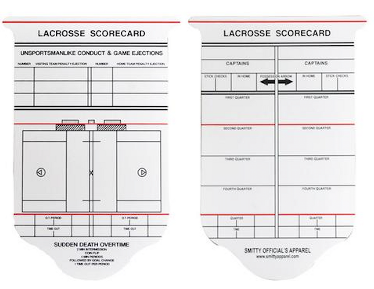 Smitty | ACS-540 | Wiederverwendbare College- und NFHS-Lacrosse-Spielkarte