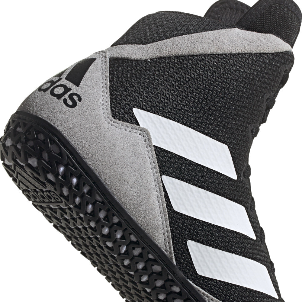 Black and white adidas clearance wrestling shoes