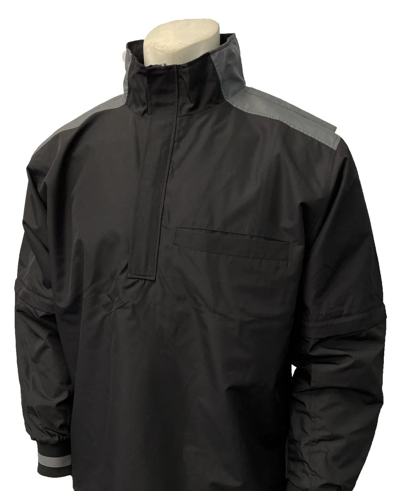 Smitty | BBS-340 | MLB Style Convertible Umpire Jacket | Black Major League zip