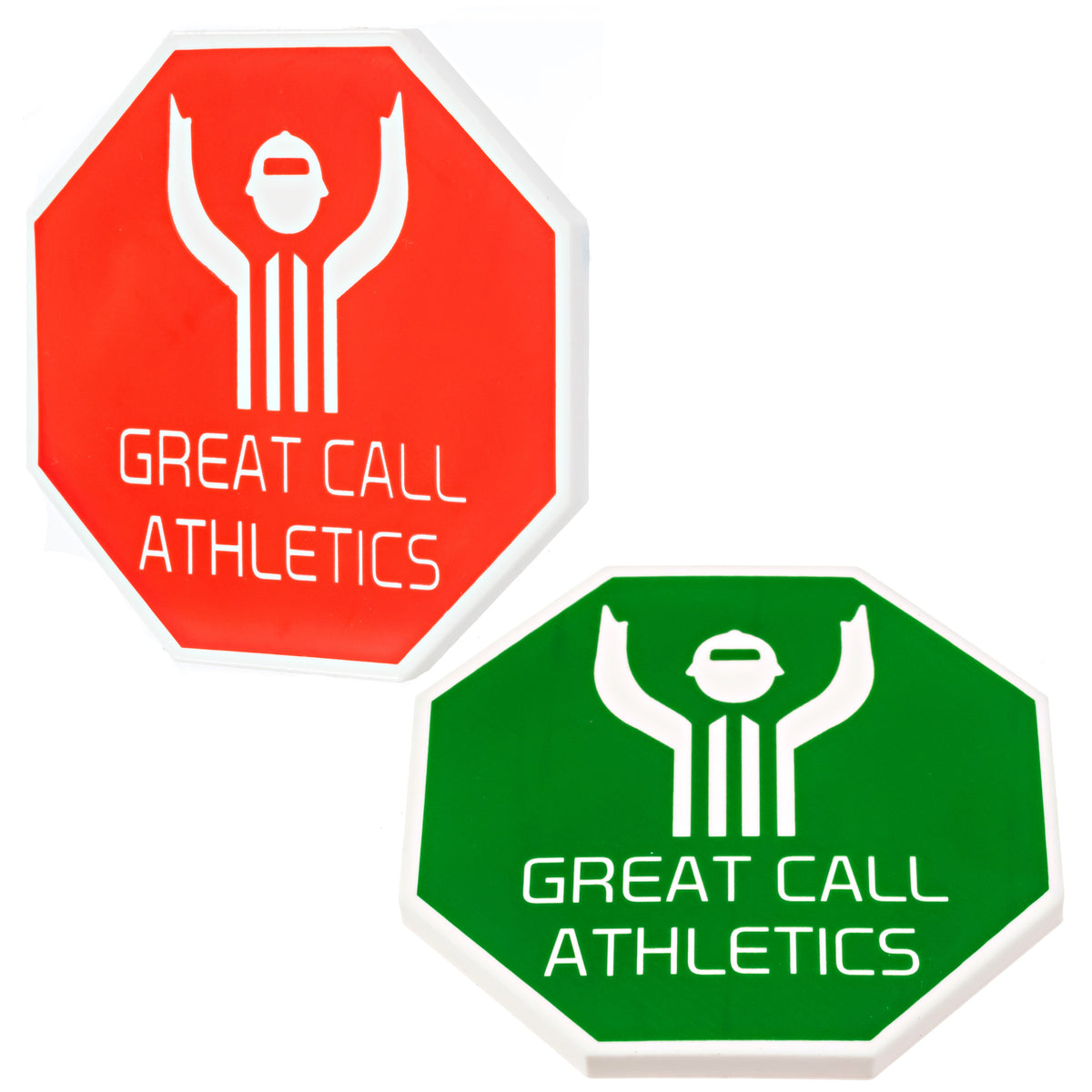 Great Call Leichtathletik | Doppelseitige, biegsame rote und grüne Flip-Disc 