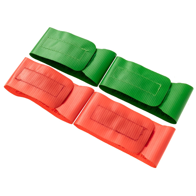 Great Call Athletics | GCA-AB | Wrestling Tournament Ankle Bands | 2 Red & 2 Green Set