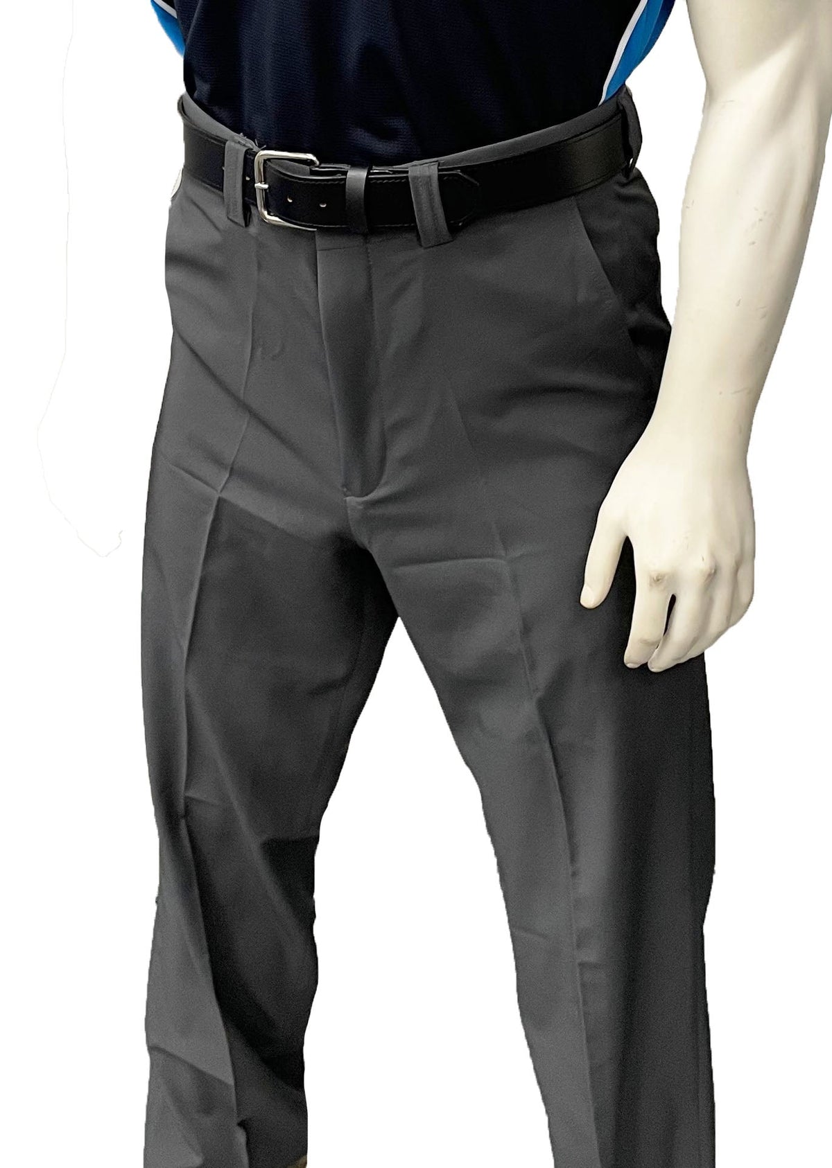 Smitty | BBS-358 | 4-Way Stretch Flat Front Plate Umpire Pants w Expander Waistband | Charcoal Grey