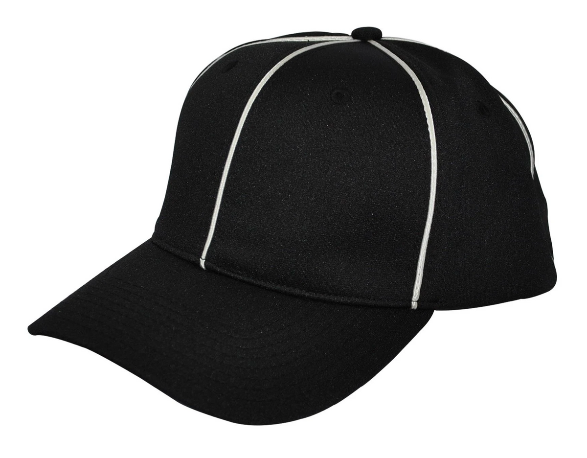 Smitty | HT-100 | Black w/ White Piping Flex Fit Referee Cap