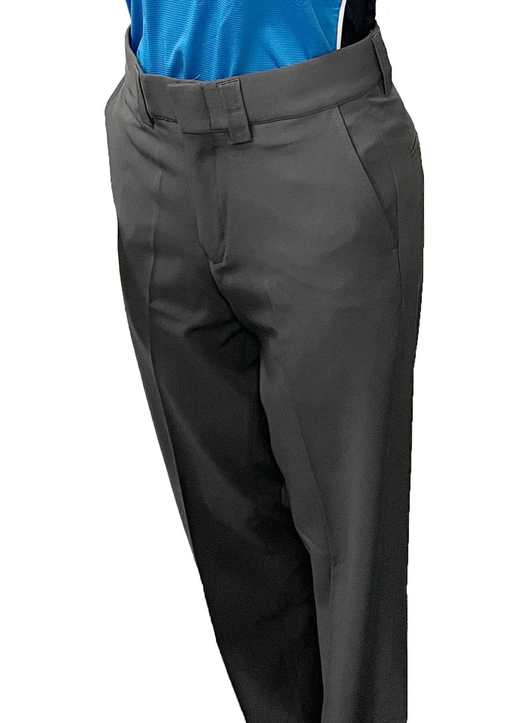 Smitty | BBS-360 | Women's 4-Way Stretch Flat Front Combo Umpire Pants | Charcoal Grey
