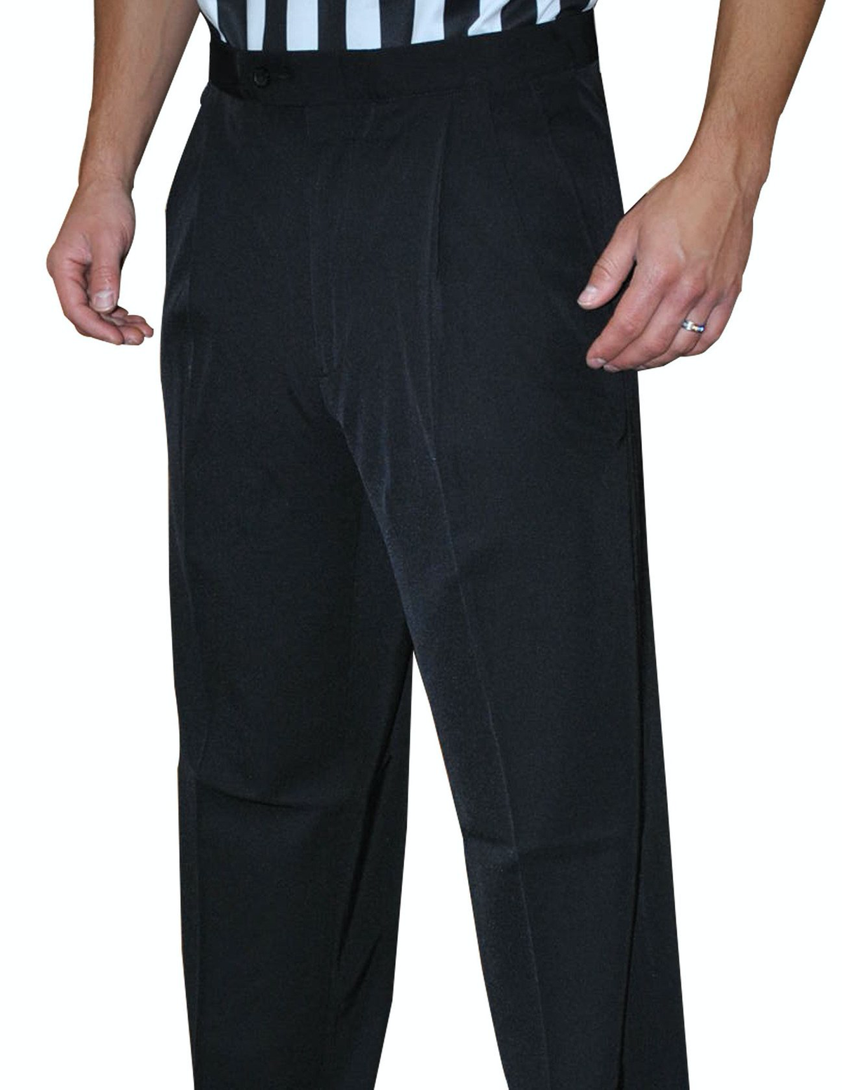 Smitty | BKS-297 | NEW TAPERED FIT | 4-Way Stretch Flat Front Referee Pants w/ Slash Pockets | Basketball | Wrestling - Great Call Athletics