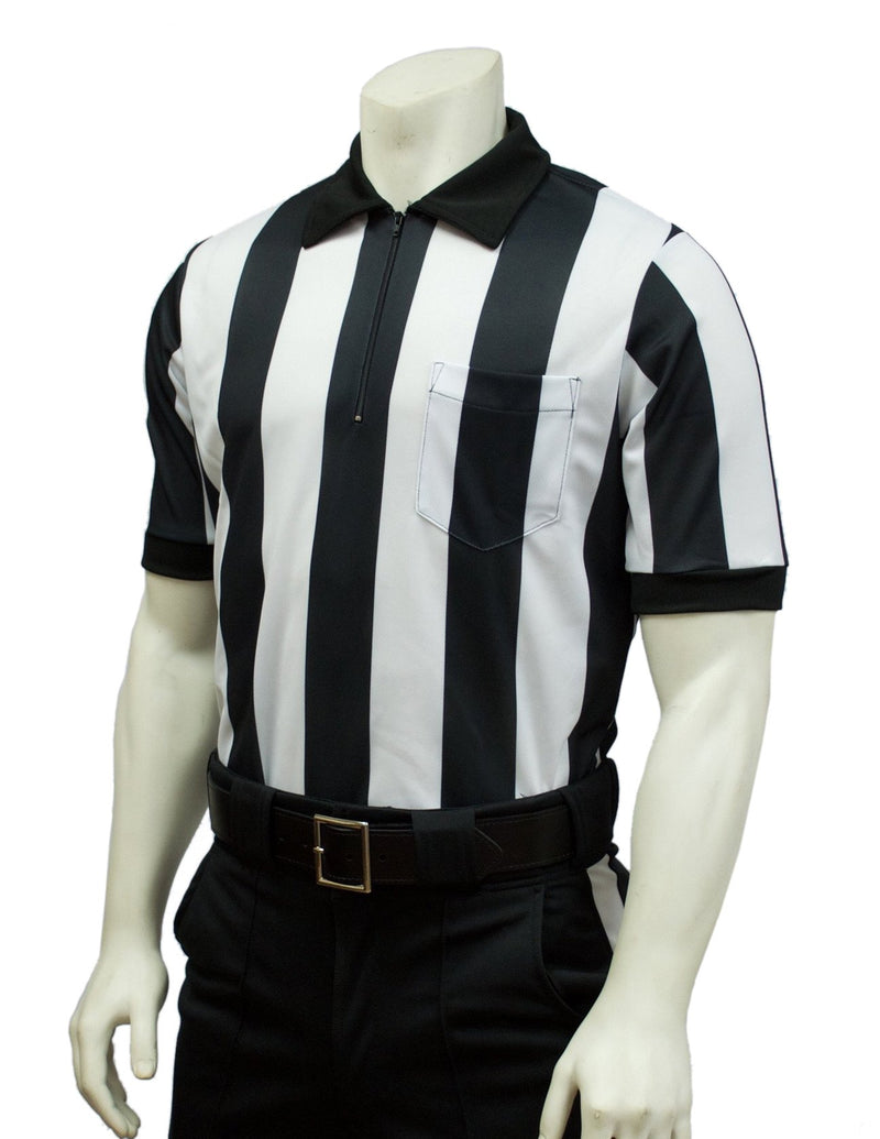 Smitty | FBS-137 | 2 1/4" Stripe Performance Mesh Football Officials Short Sleeve Shirt