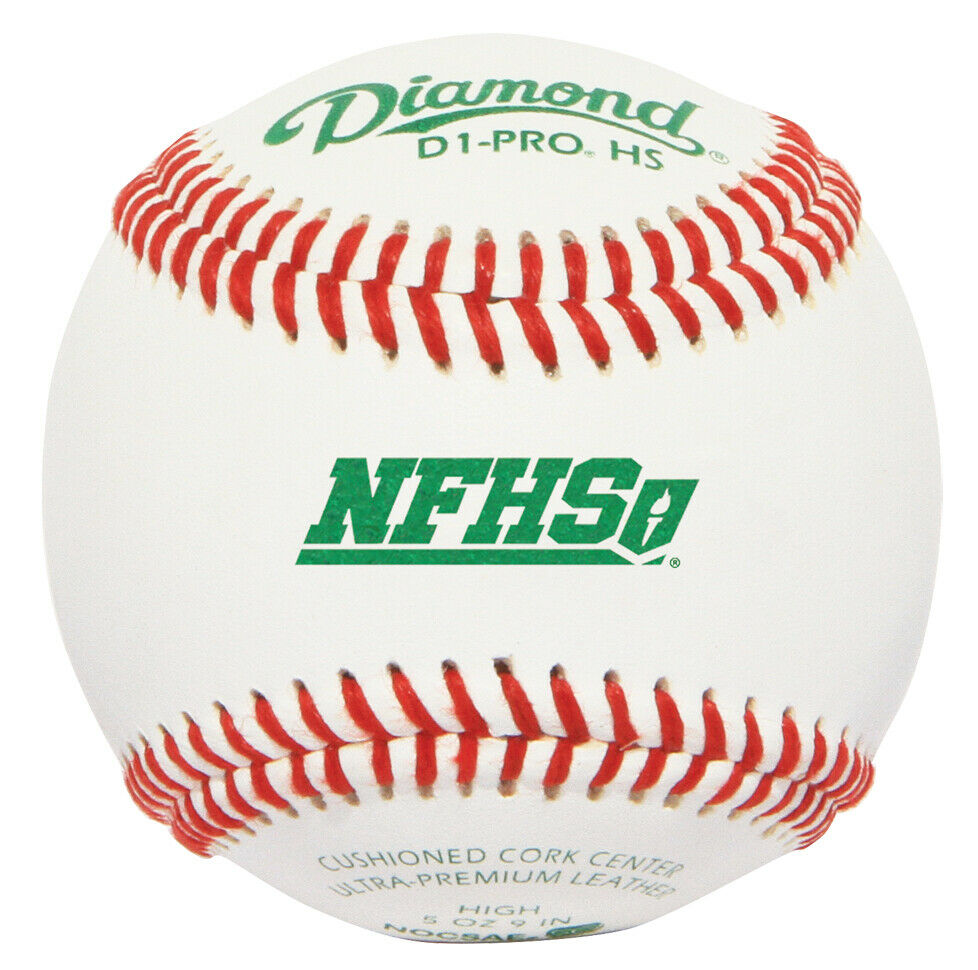 Deportes Diamante | D1-PRO HS | Pelotas de béisbol escolares oficiales Pro NFHS | 1 docena de bolas