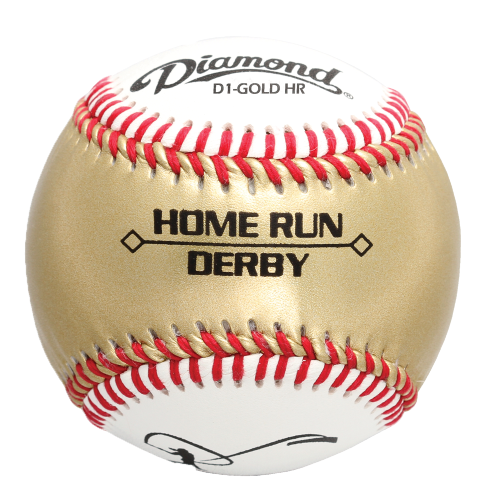 Deportes Diamante | D1-ORO HR | Pelotas de béisbol Gold Home Run Derby | 1 docena de bolas