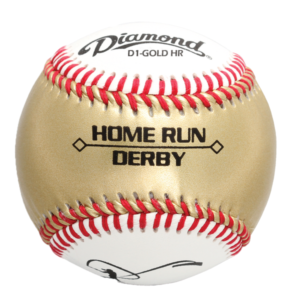 Diamond Sports | D1-GOLD HR | Gold Home Run Derby Baseballs | 1 Dozen Balls