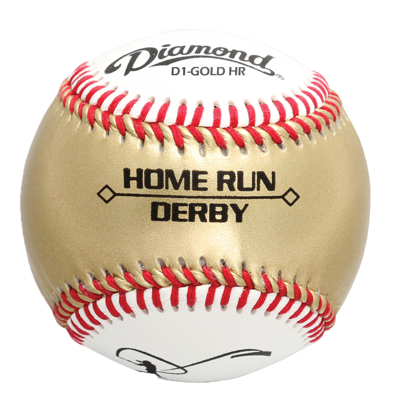 Diamond Sports | D1-GOLD HR | Gold Home Run Derby Baseballs | 1 Dozen Balls