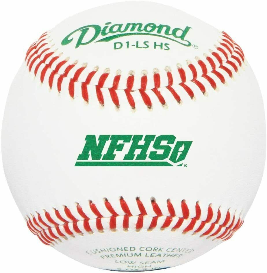 Deportes Diamante | D1-LS SA | Pelotas de béisbol de costura baja para escuela secundaria NFHS | 1 docena de bolas