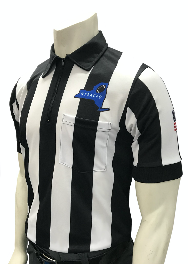 Smitty | USA-109NY | New York | Performance Mesh Short Sleeve Football Shirt | Made in USA | 2-1/4" Stripes - Great Call Athletics